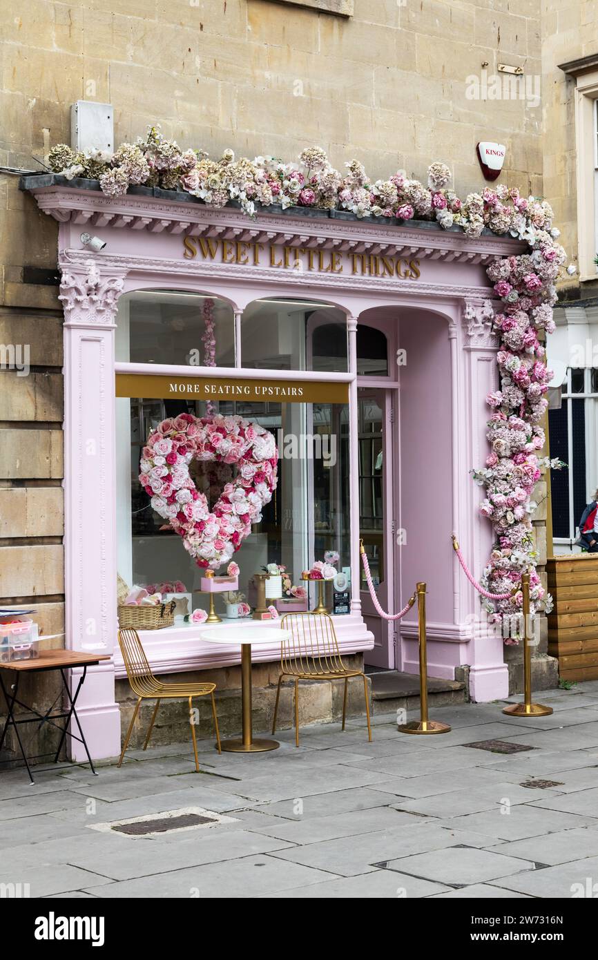 Sweet Little Things - Tea Room & Bakery, Lower Borough Walls, Bath City centre, Somerset, England, UK Stock Photo