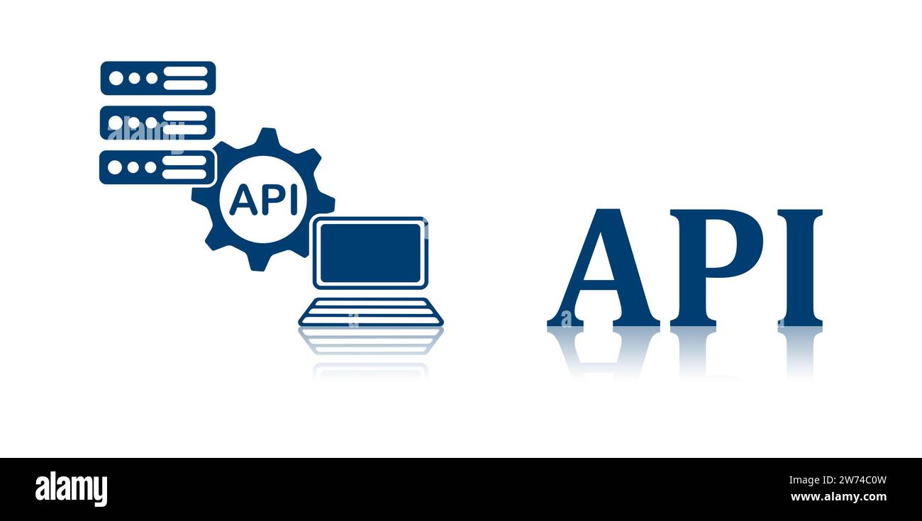 Illustration of an api concept Stock Photo - Alamy