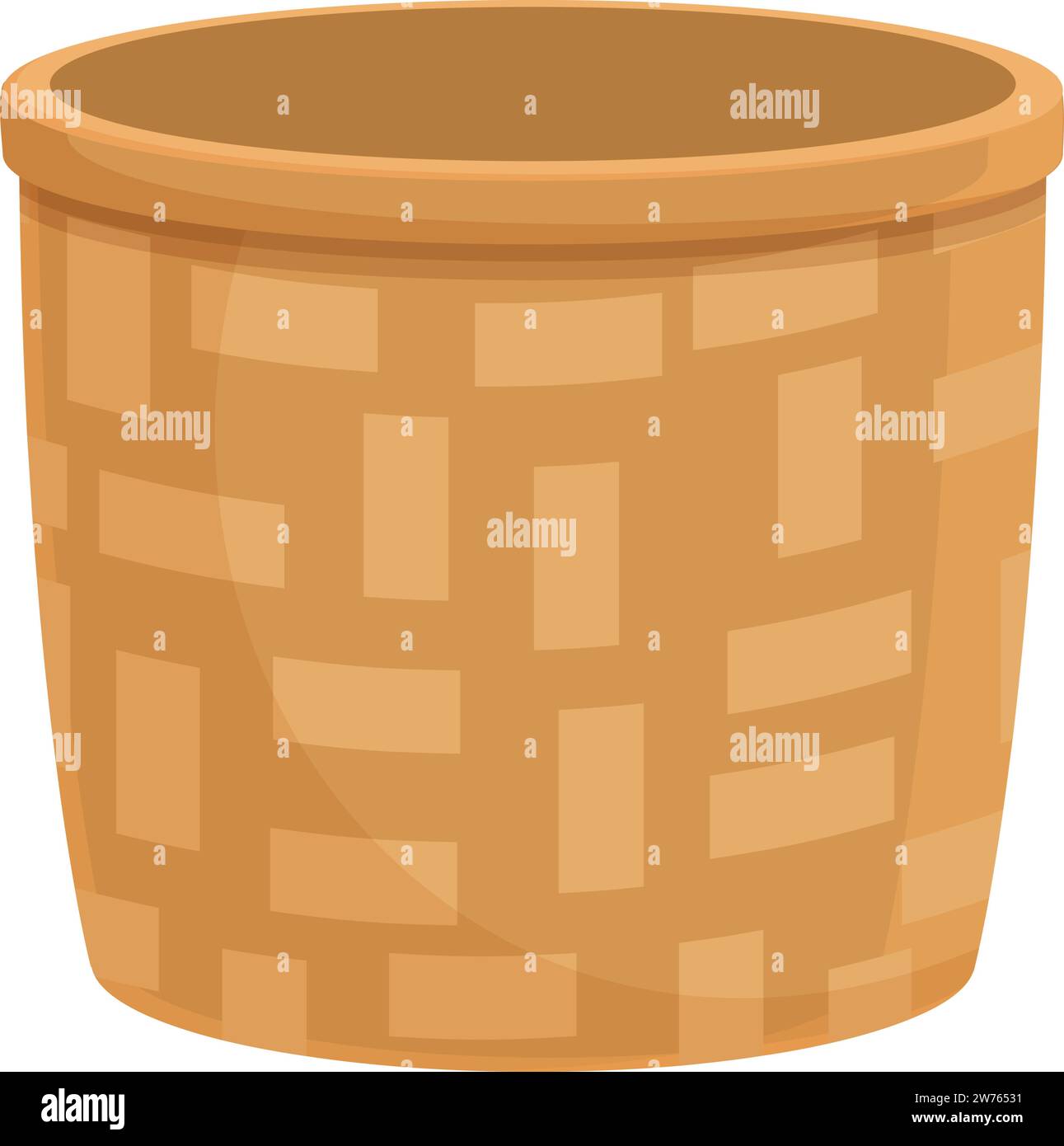 Container cleaner icon cartoon vector. Wicker basket. Bleach bucket