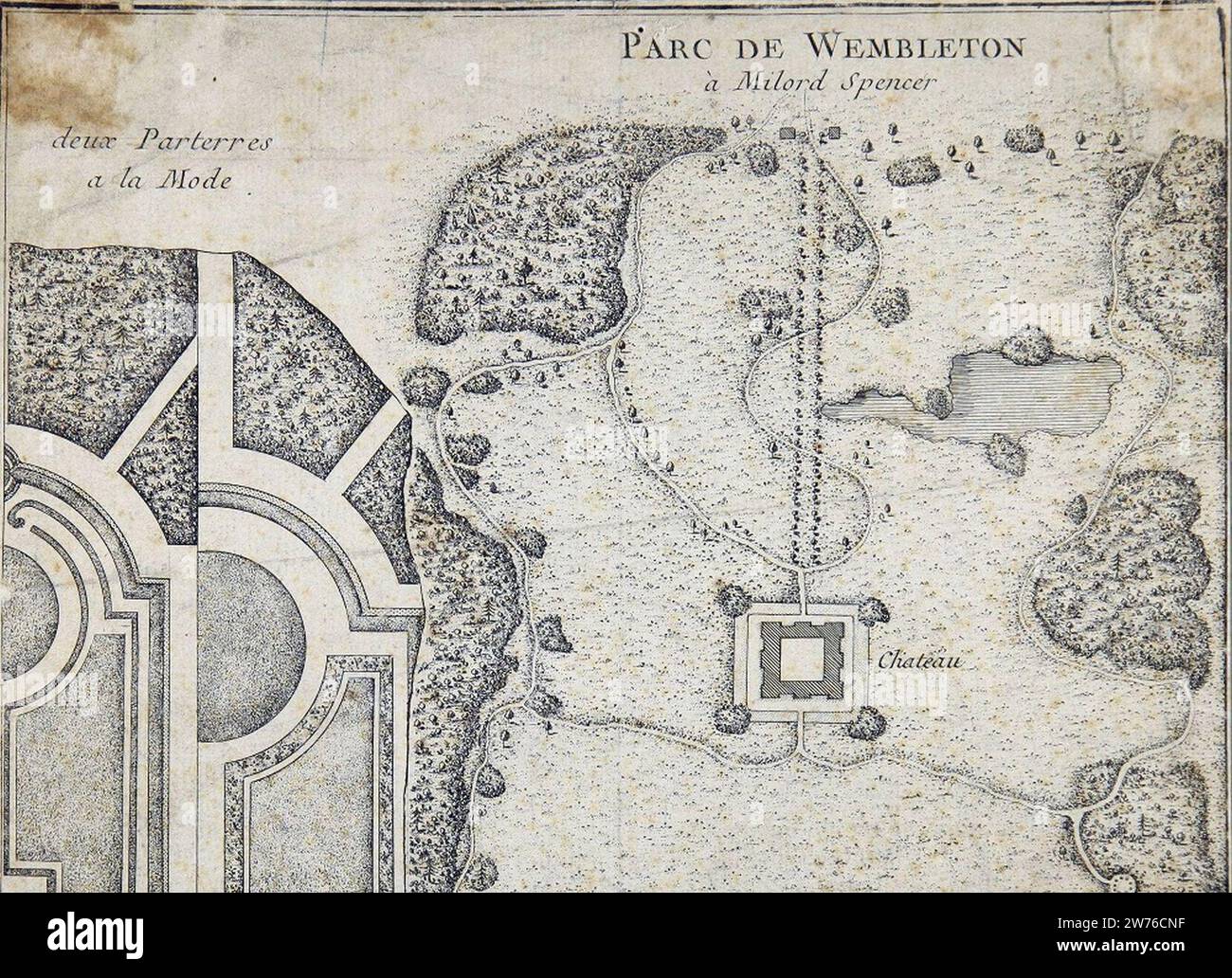 Wimbledon manor house garden design Stock Photo Alamy