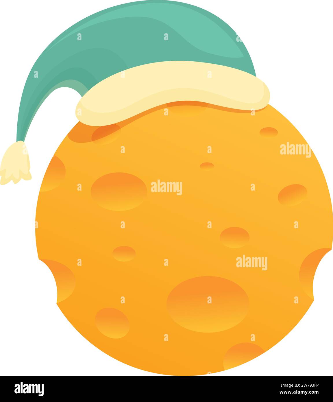 Lullaby moon sleep hat icon cartoon vector. Kid bed. Mom cradle Stock