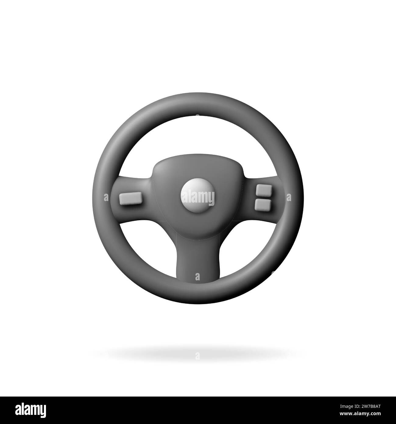3D Car Steering Wheel Isolated on White Stock Vector Image & Art Alamy