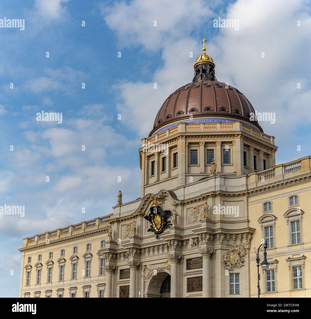 A picture of the dome of the Humboldt Forum or Berlin Palace. Stock Photo