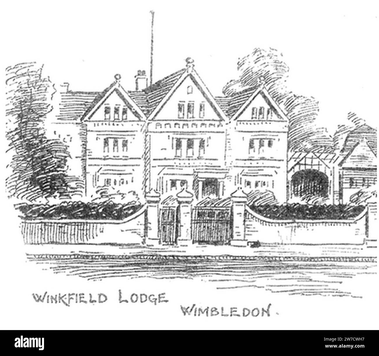 Winkfield Lodge, Wimbledon, c. 1917. Stock Photo