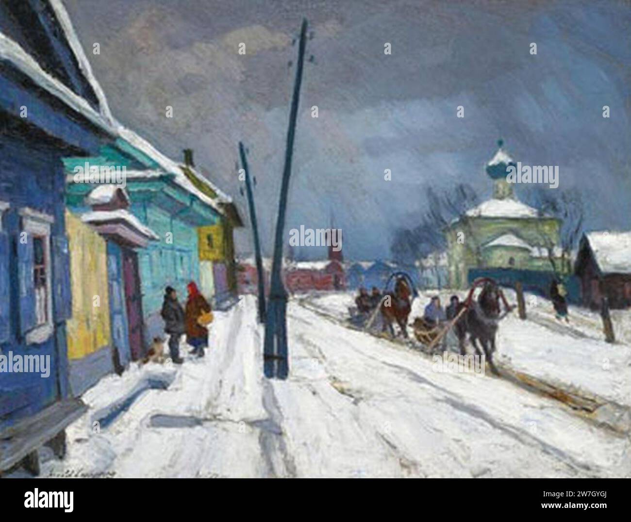 Winter in Pskov Stock Photo - Alamy