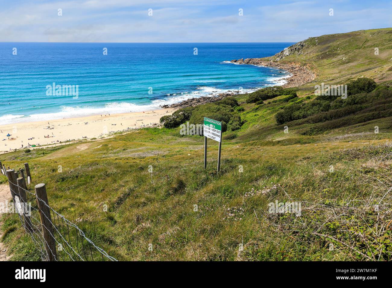 Gwynver Beach or Gwenver Beach, Cornwall, South West England, UK Stock Photo