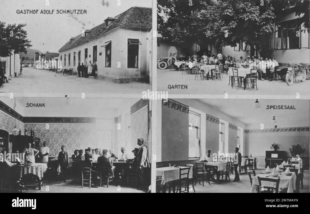 Winzendorf Gasthaus Schmutzer um 1926. Stock Photo