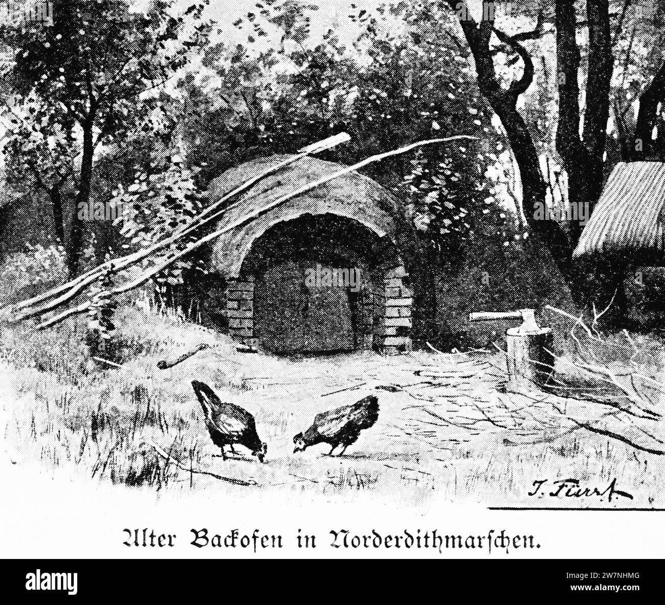 An old traditional baking oven in North Dithmarschen, Schleswig