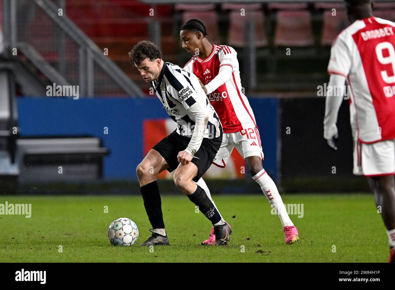 UTRECHT Lars Vermeulen of USV Hercules, Ar'Jany Martha of Ajax during the 2nd round of the
