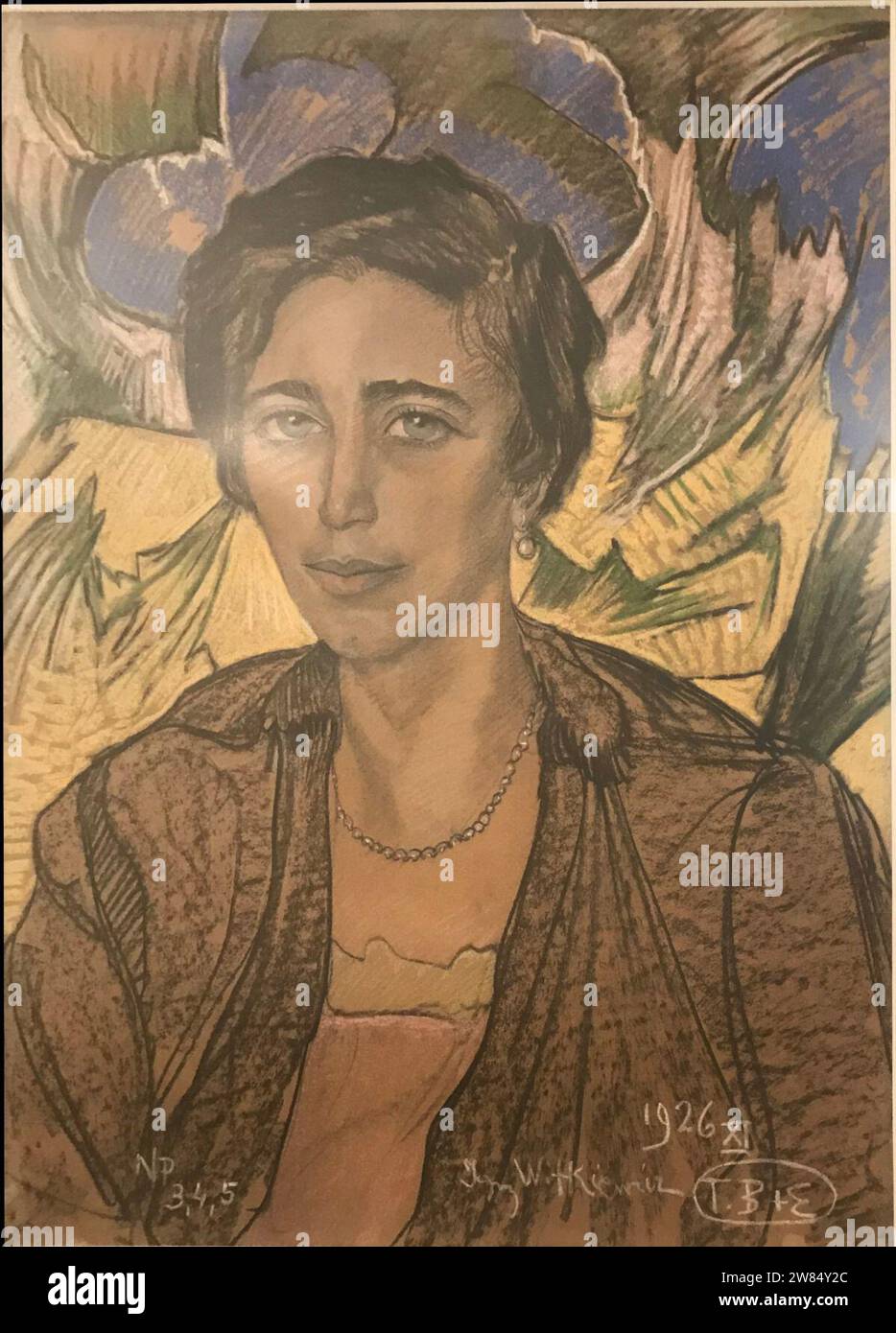 Witkacy - Portret kobiety - Główna Biblioteka Lekarska. Stock Photo