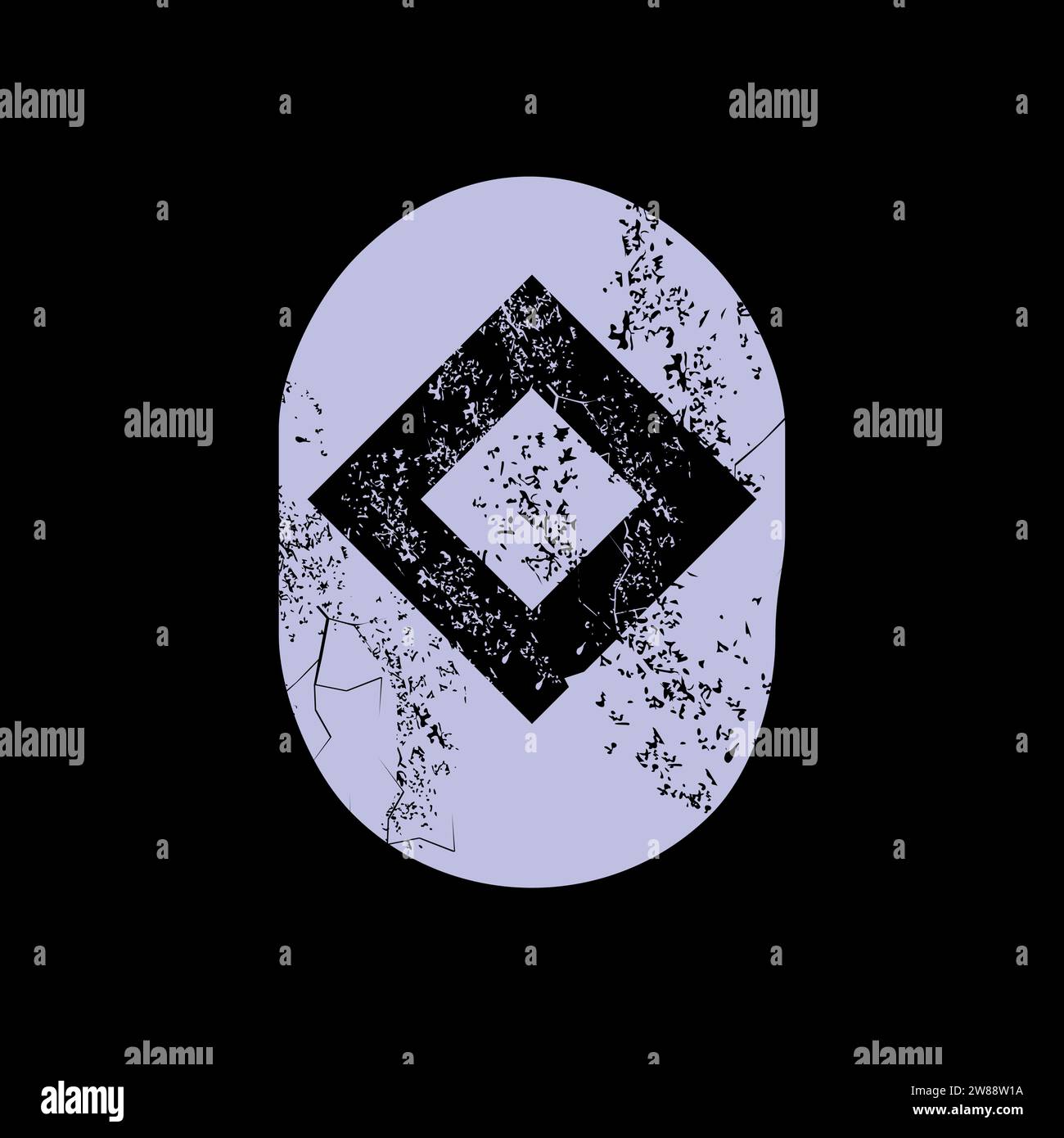 Sharp Runic Design T-shirt design of the runic letter called Ingwaz carved in stone ...