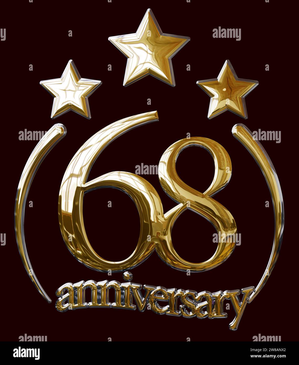 Happy birthday years 68 anniversary of the birthday hi-res stock ...