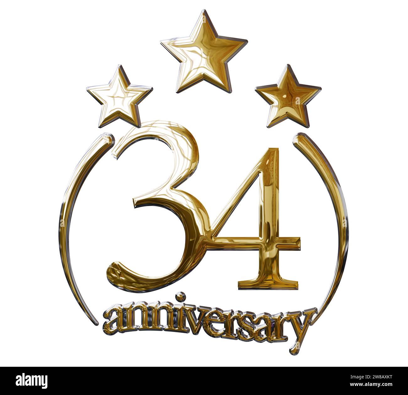 34-years-anniversary-gold-stock-photo-alamy