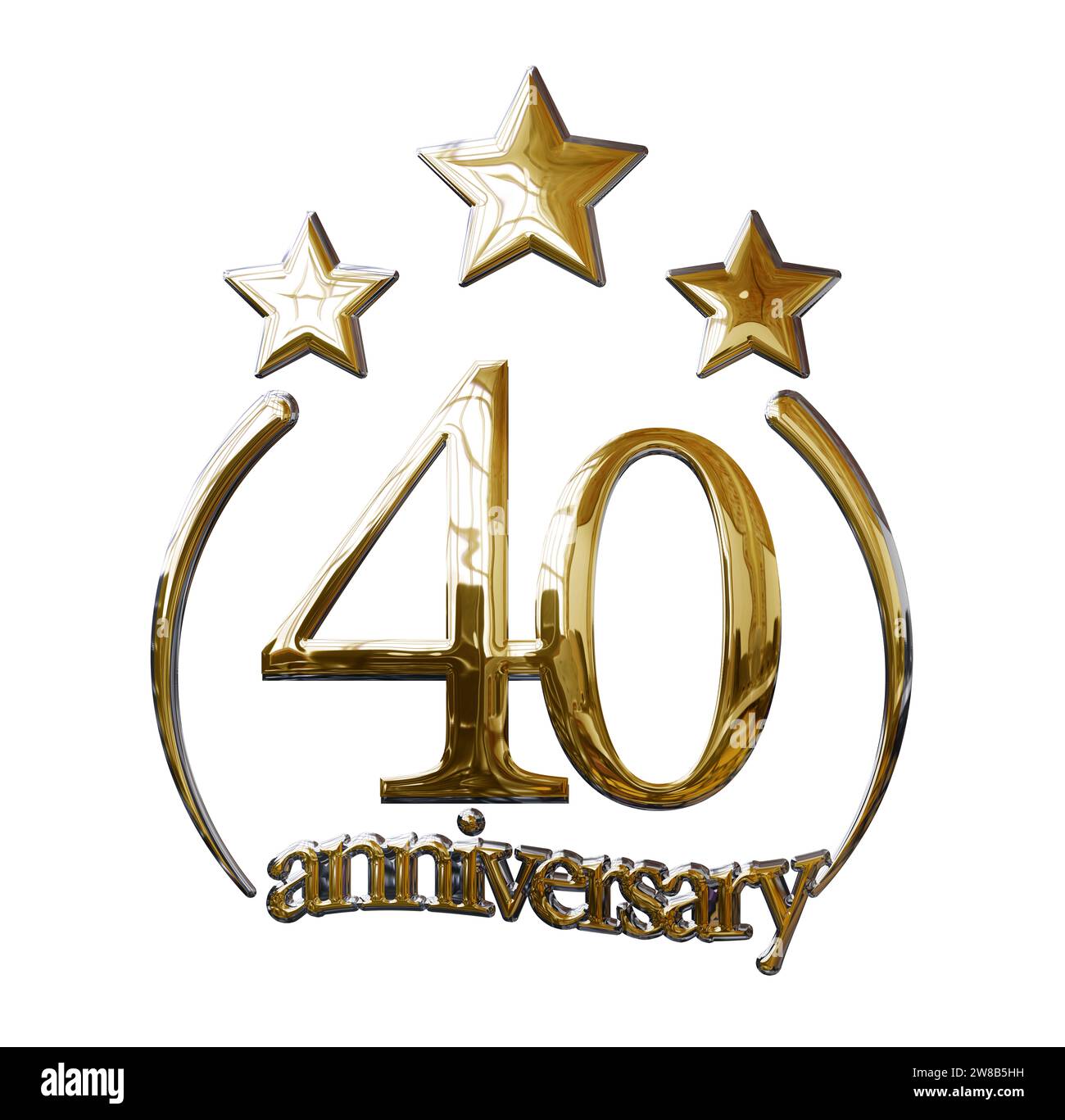 40-years-anniversary-gold-stock-photo-alamy