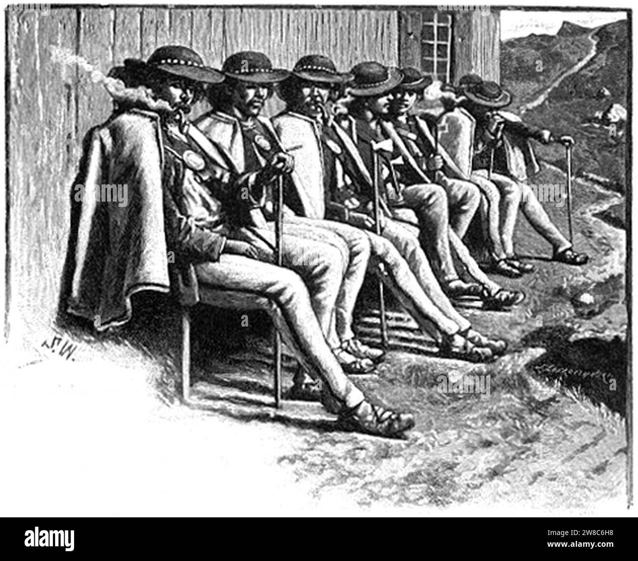 Witkiewicz-Na przełęczy ilustracja p045. Stock Photo