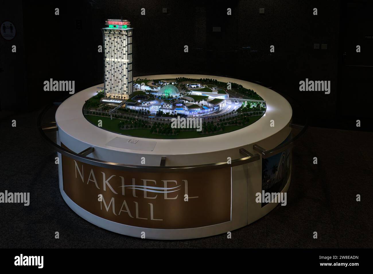 Miniature model of Nakheel Mall and surrounding landscape in Nakheel Mall, Dubai, United Arab Emirates Stock Photo