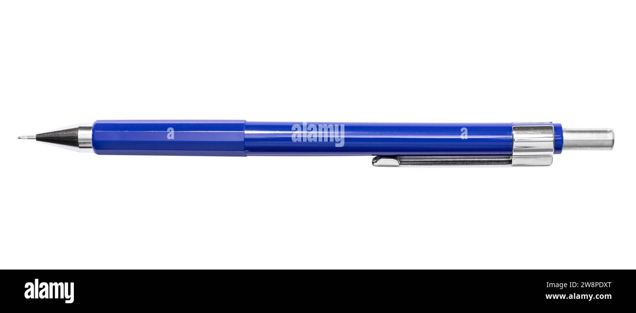 Blue Drafting Mechanical pencil isolated on white background Stock Photo