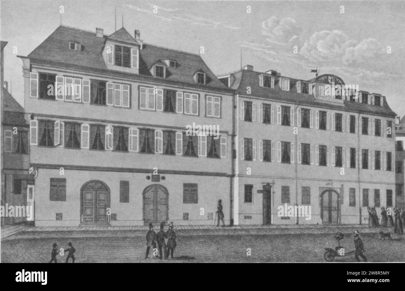 Wohnhaus von Joseph Süß Oppenheimer, Litho 1858 (ASBiB271). Stock Photo