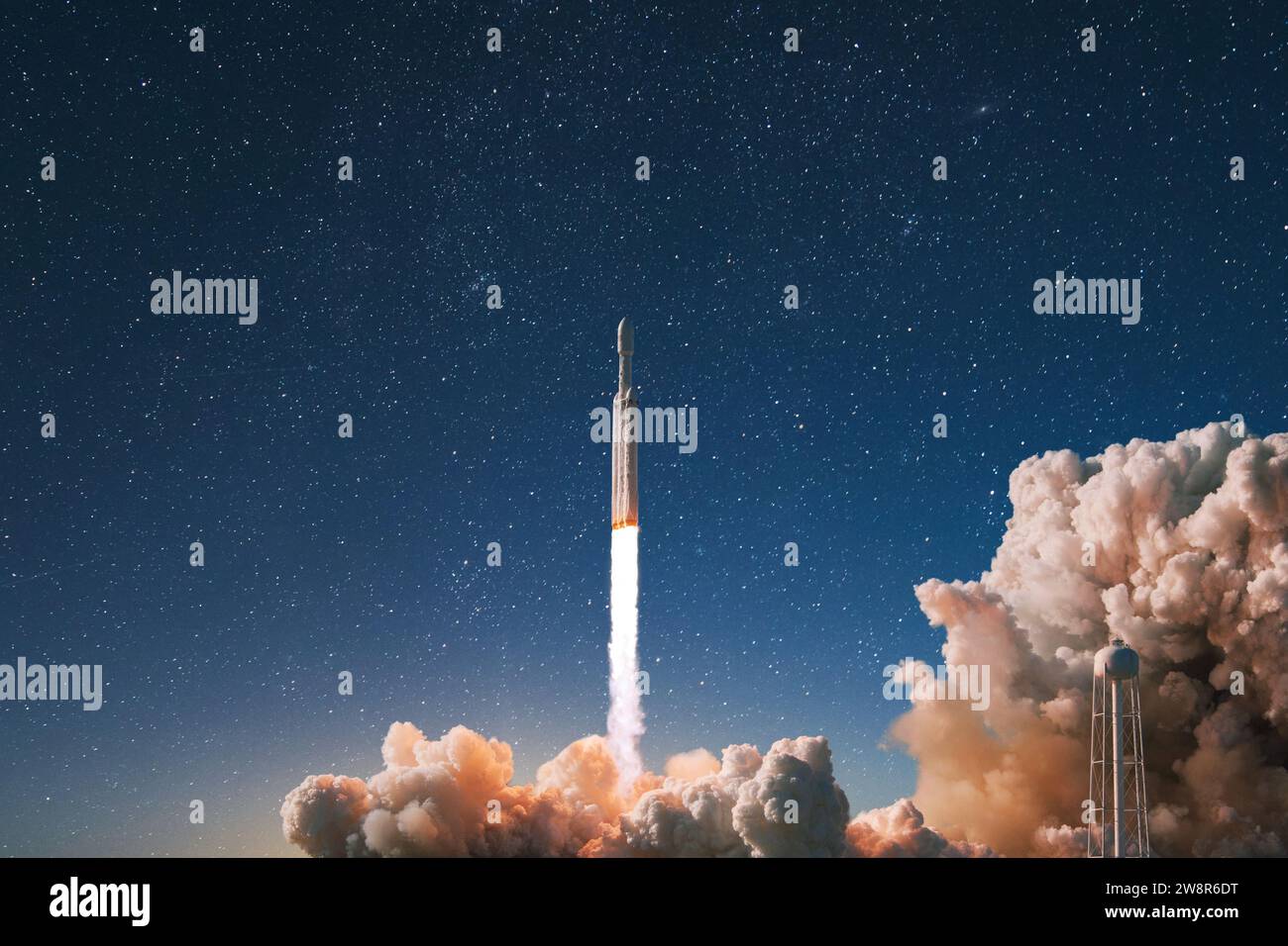 Best Modern Rockets New Modern Rocket With Smoke And Blast Successfully Lift Off Into The ...