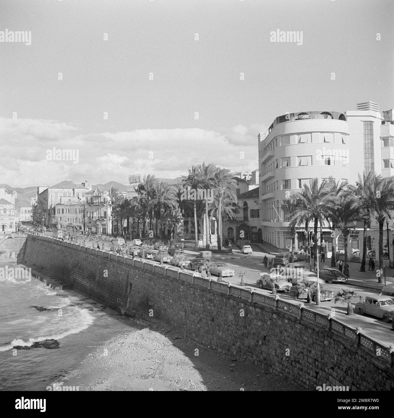 The Mediterranean coast and the Avenue des Francais with Hotel Normandy ...