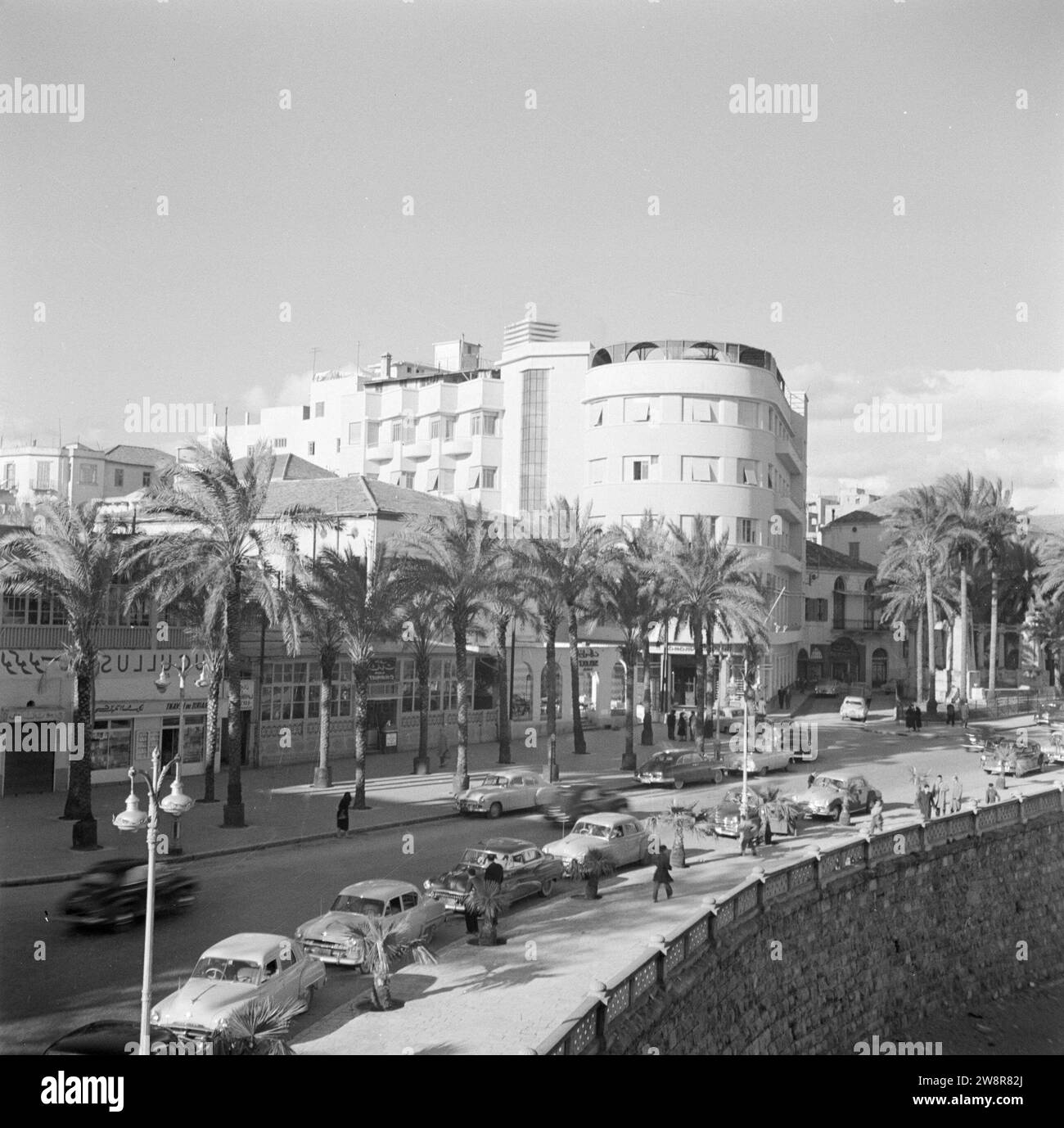 The Avenue des Francais with Hotel Normandy in the city of Beirut ca ...