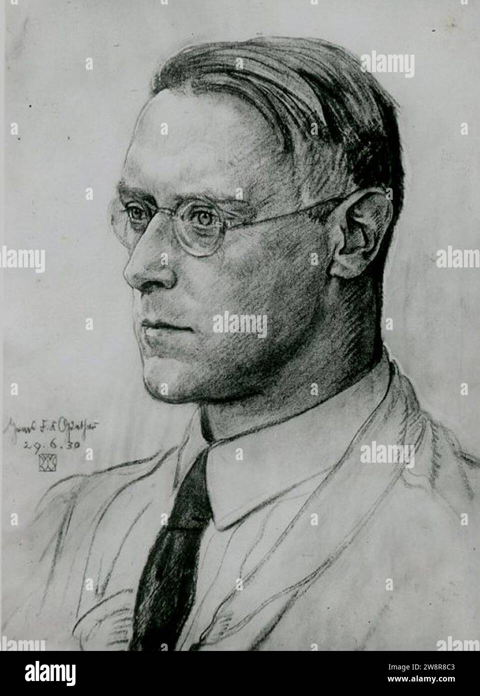 Wolfgang Willrich - Porträt Hans F. K. Günther, 1930. Stock Photo
