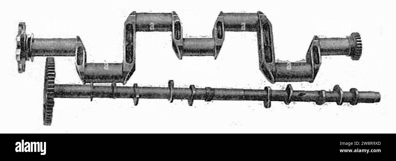 Wolseley 120 hp V8 aero engine, crankshaft (Rankin Kennedy, Modern