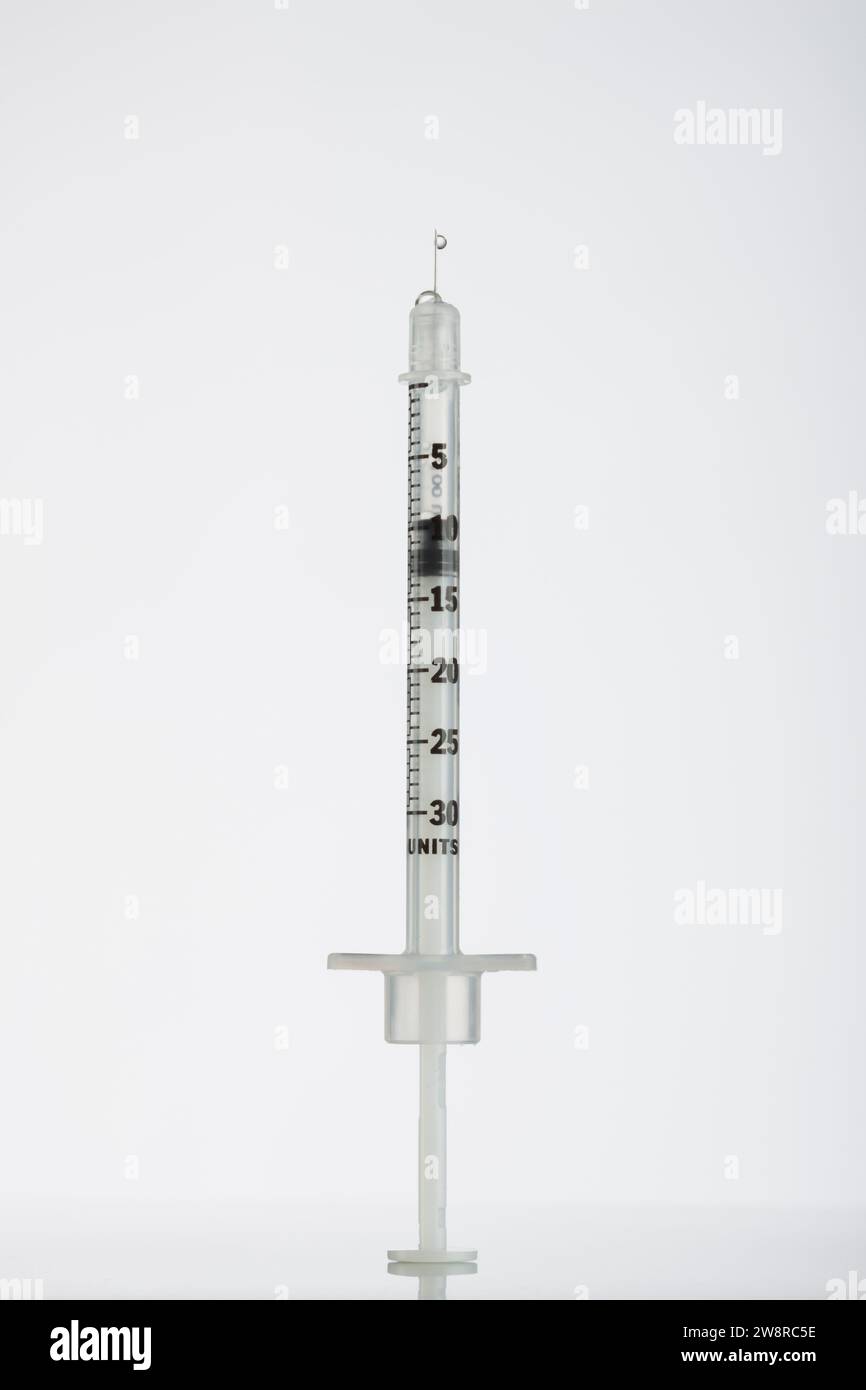 Botox syringe on white background Stock Photo Alamy