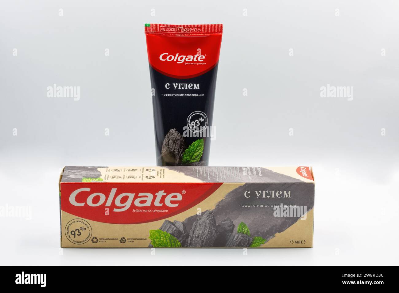 Kyiv, Ukraine August 05, 2022 Colgate fluoride effective whitening