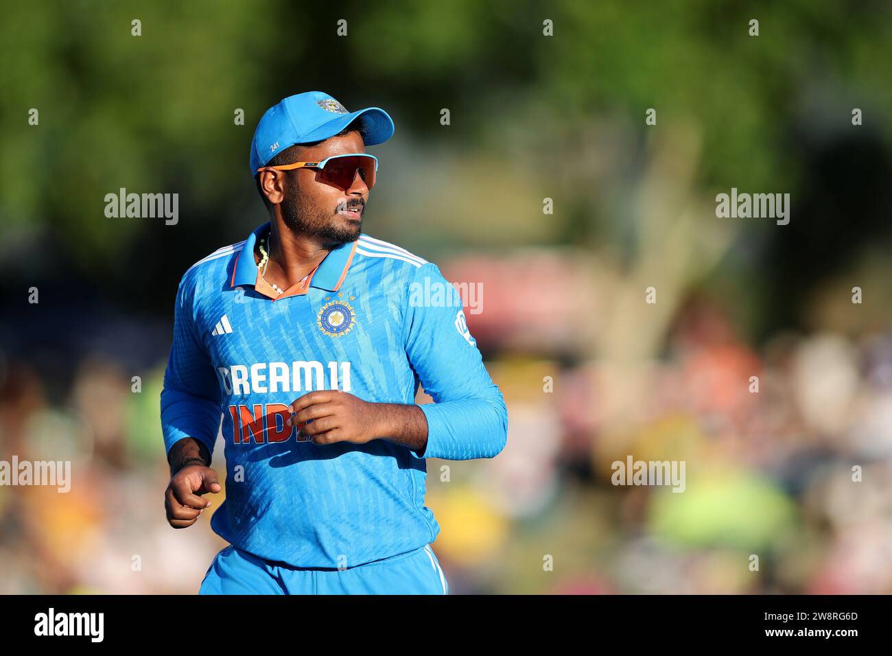 PAARL, SOUTH AFRICA - DECEMBER 21: Sanju Samson of India during the 3rd One Day International match between South Africa and India at Boland Park on December 21, 2023 in Paarl, South Africa. Photo by Shaun Roy/Alamy Live News Stock Photo