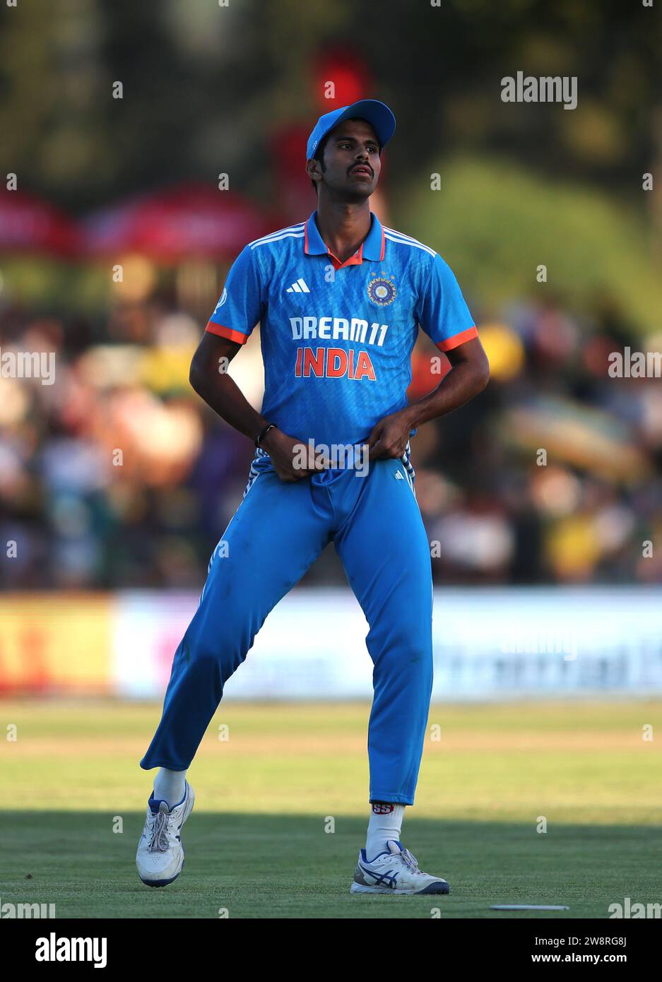 PAARL, SOUTH AFRICA - DECEMBER 21: Washington Sundar of India during the 3rd One Day International match between South Africa and India at Boland Park on December 21, 2023 in Paarl, South Africa. Photo by Shaun Roy/Alamy Live News Stock Photo