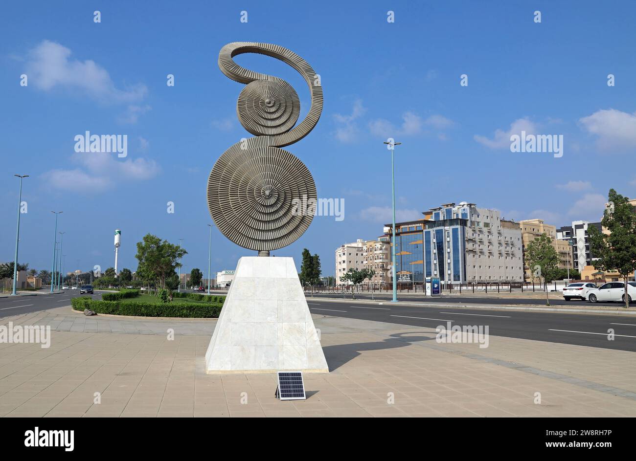 Outdoor art at the waterfront area of Al Hamrah in Jeddah Stock Photo
