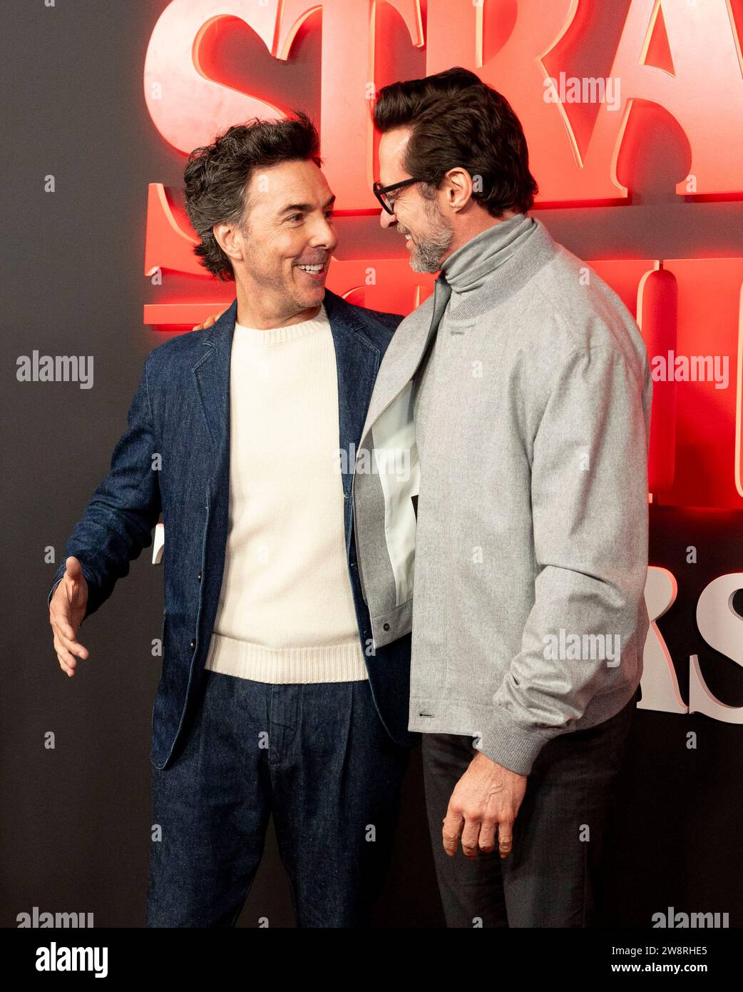 Shawn Levy and Hugh Jackman attends the "Stranger Things The First