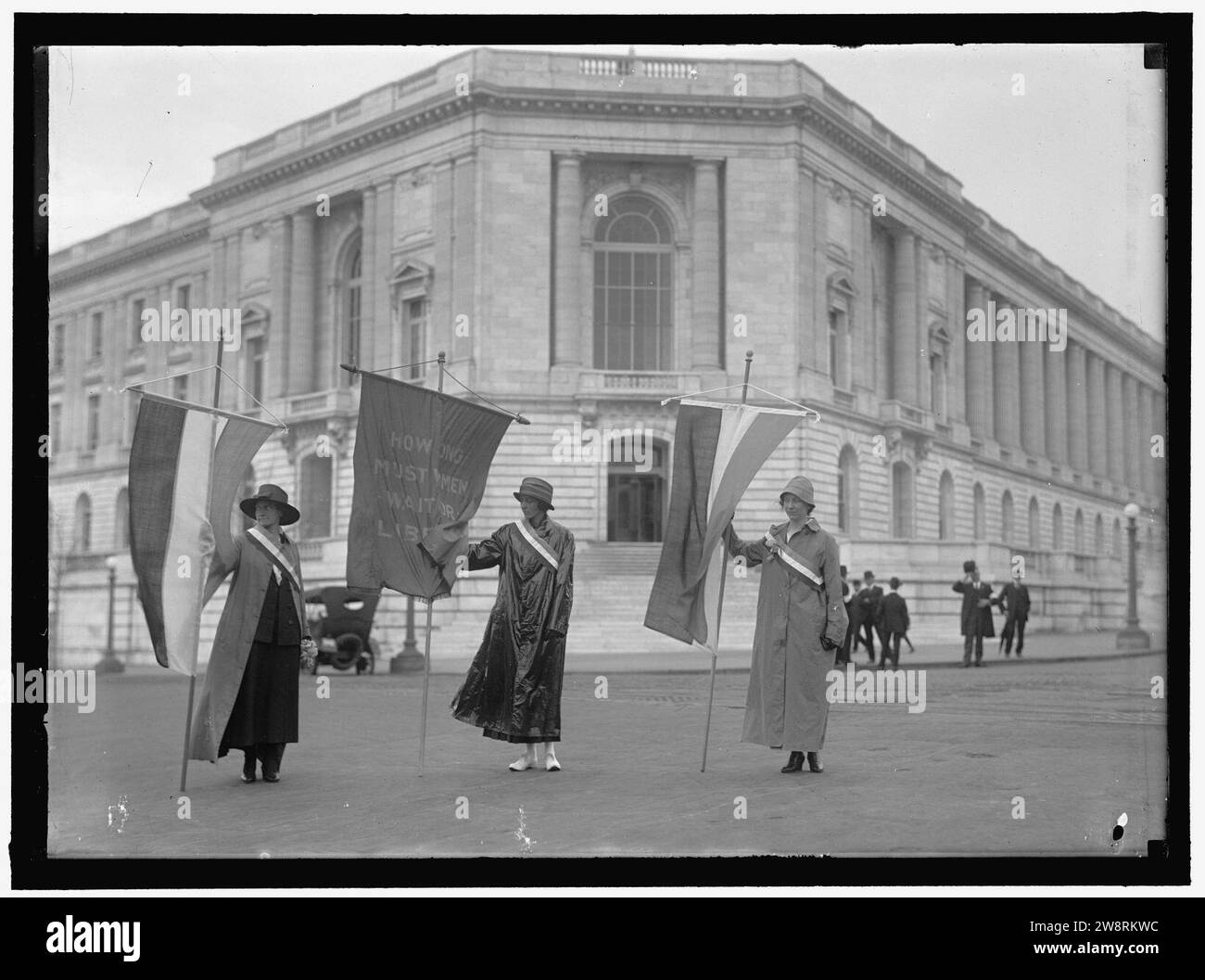 WOMAN SUFFRAGE. PICKETING AT SENATE OFFICE BUILDING MILDRED GILBERT OF