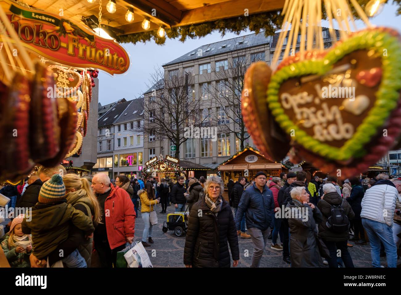 Bonn, Germany December 16, 2023 People walking around the