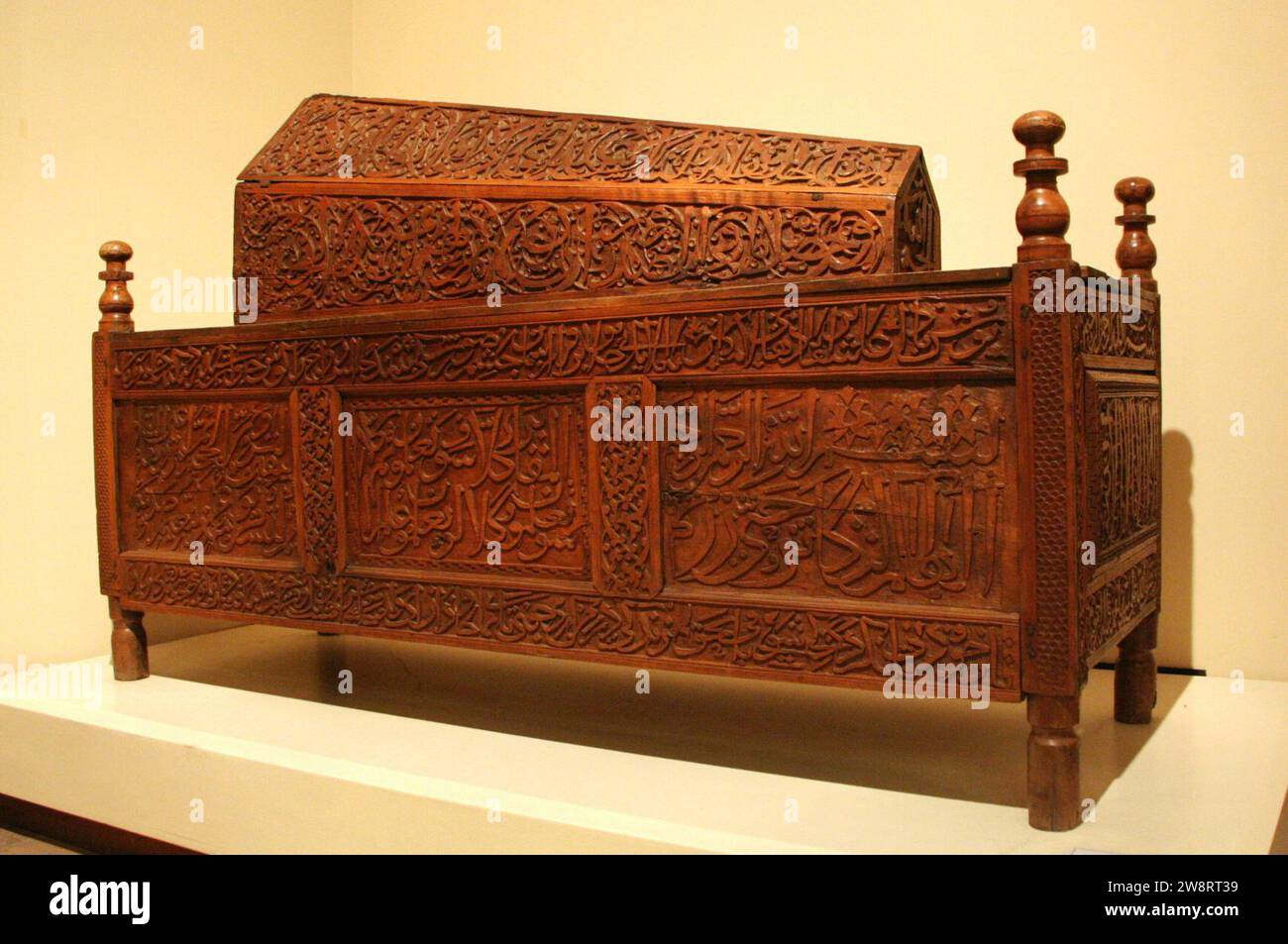 Wooden Sarcophagus - Seljuq Period. Stock Photo