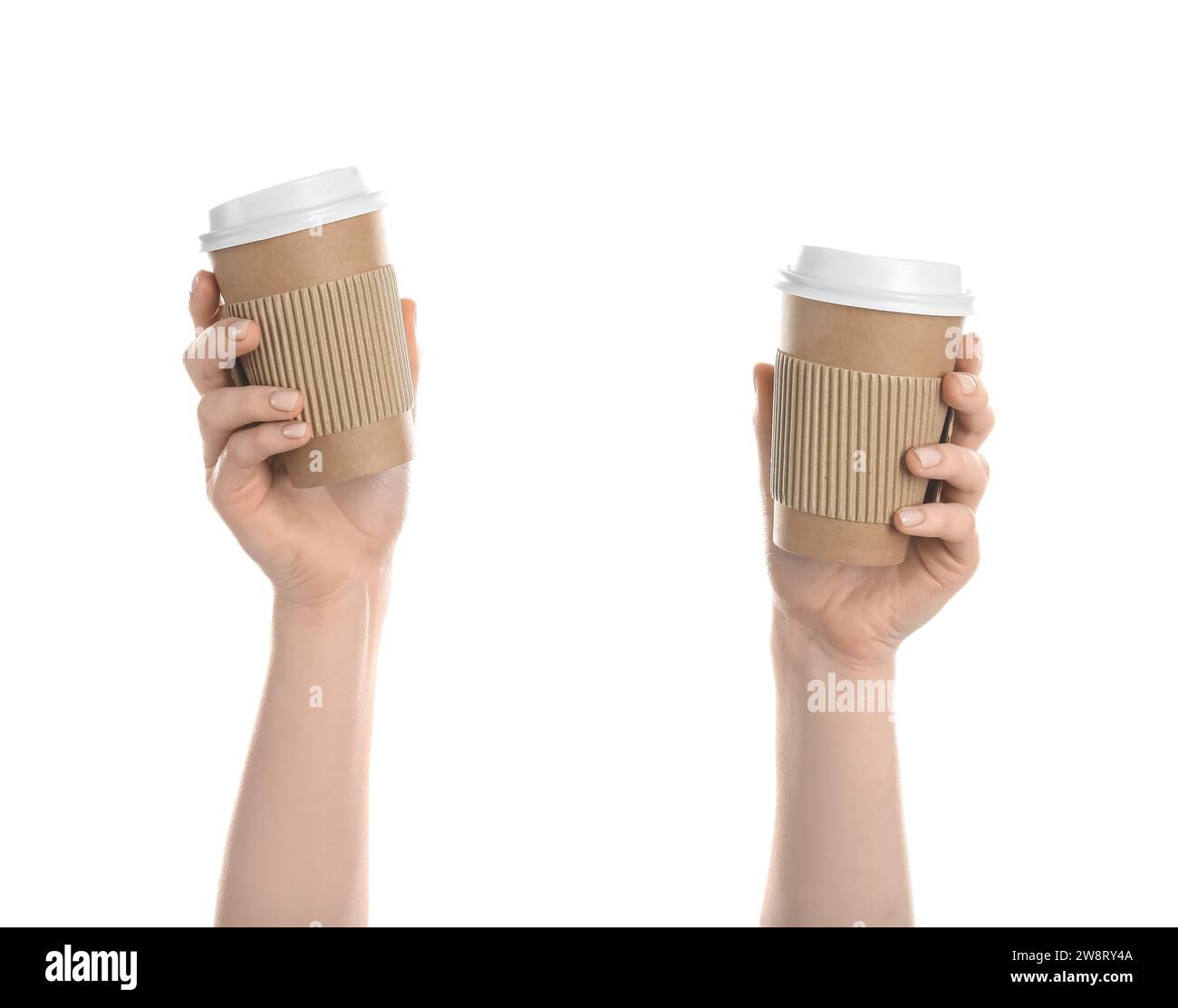 Paper containers holding fast Cut Out Stock Images & Pictures - Alamy