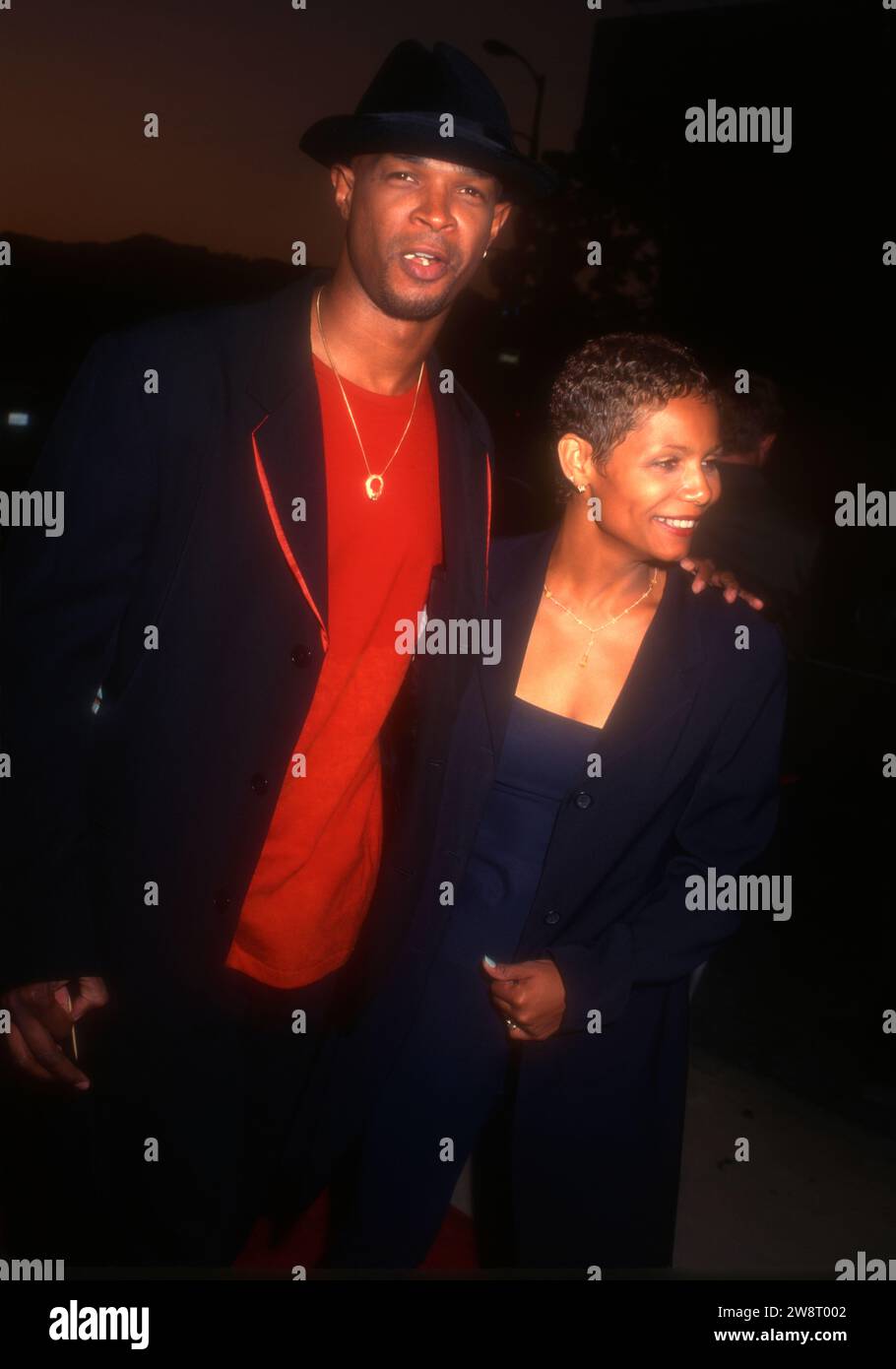 Los Angeles, California, USA 28th August 1996 Acto Comedian Damon Wayans and Lisa Thorner
