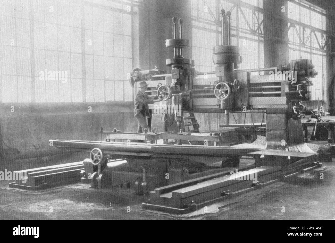 Wr Neustaedter Lokomotivfabrik Feuerbox Grundring Fraesmaschine. Stock Photo
