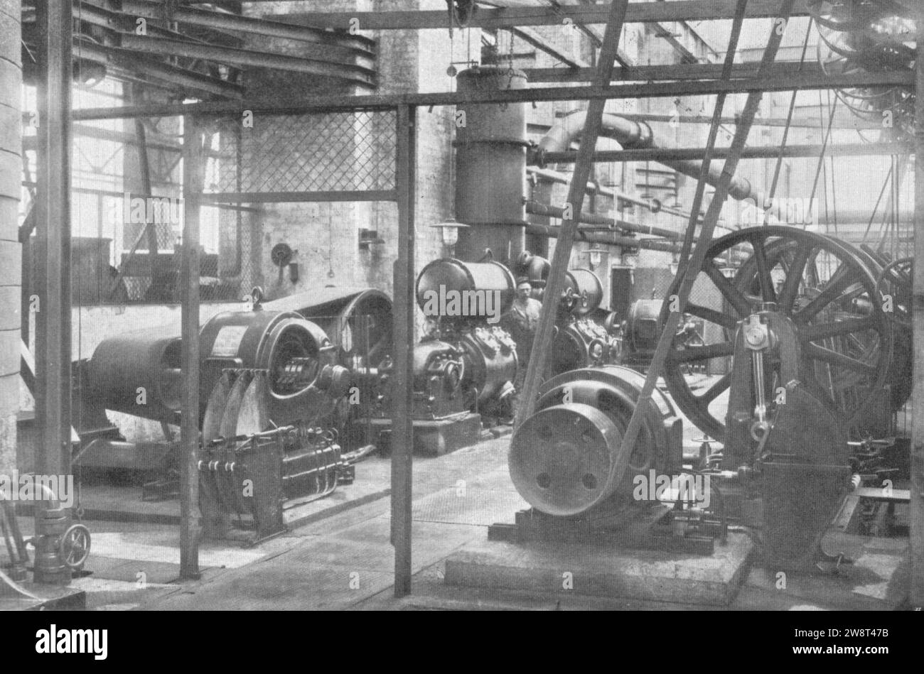 Wr Neustaedter Lokomotivfabrik Presspumpen und Kompressorenanlage. Stock Photo