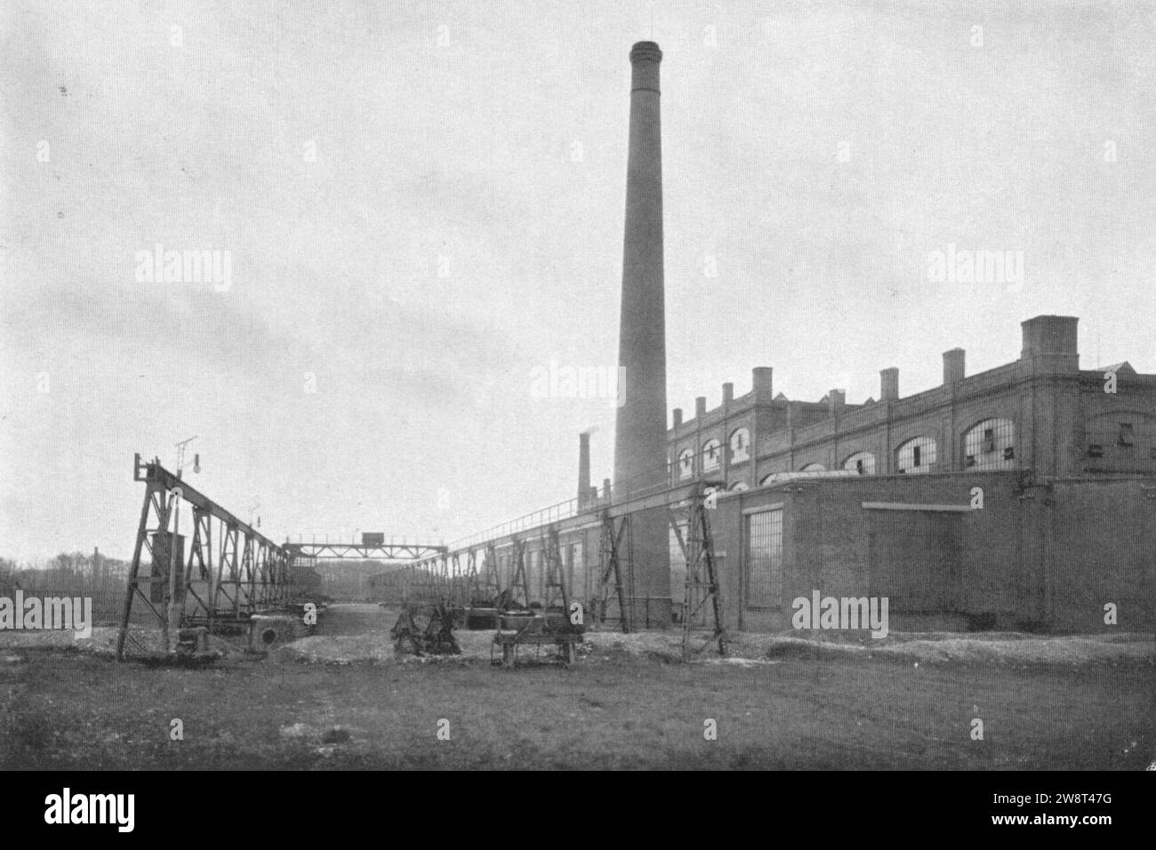 Wr Neustaedter Lokomotivfabrik Krananlage. Stock Photo