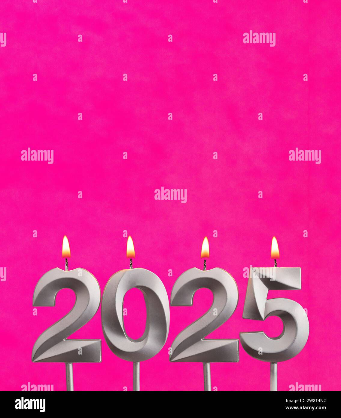Happy New Year 2025 Candles In The Form Of Lit Numbers Stock Photo Happy New Year 2025 Candles In The Form Of Lit Numbers 2W8T4N2