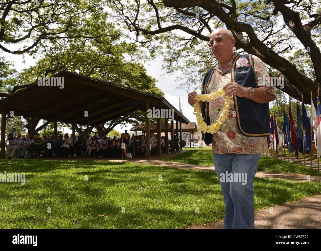 Wreath presentation at the USS Parche Park and Submarine Memoria 150525 ...