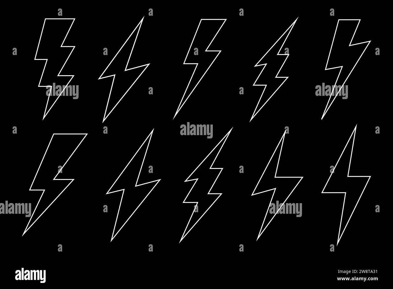 Electricity icon, lightning strike, energy, electricity icon. Stock Vector