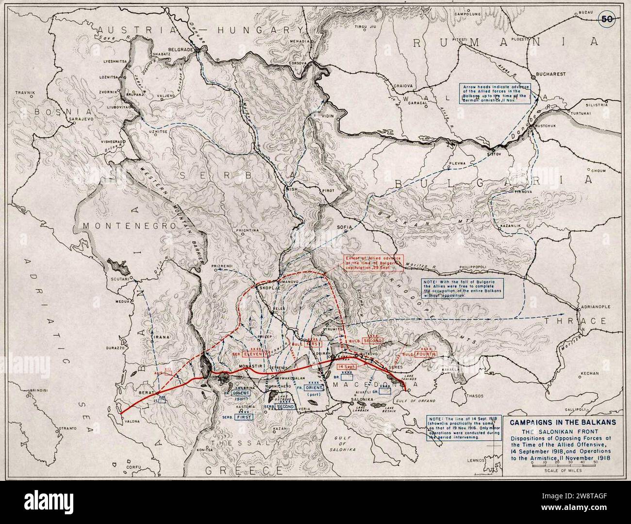 Ww1-breaktrough-macedonian-front. Stock Photo