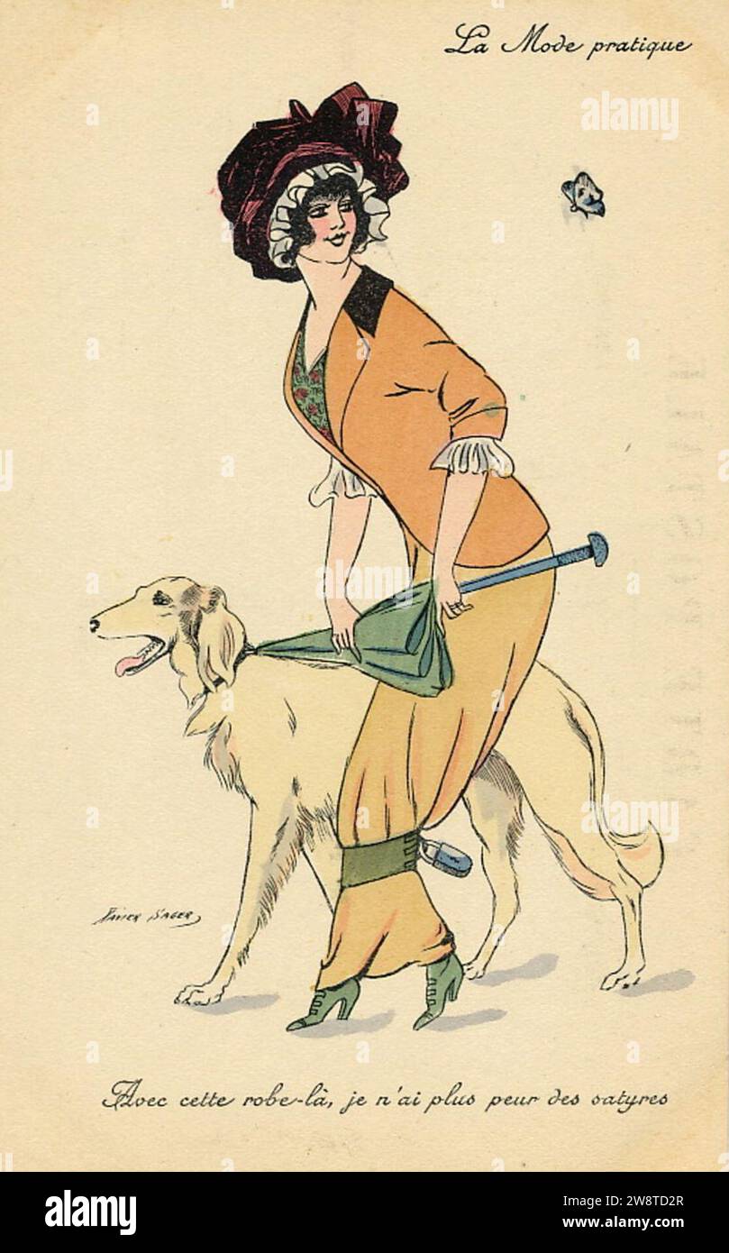 Carte postale avec image hivernale dessinée à la main par Peigne @1910 Carte postale avec image hivernale dessinée à la main par Peigne @1910