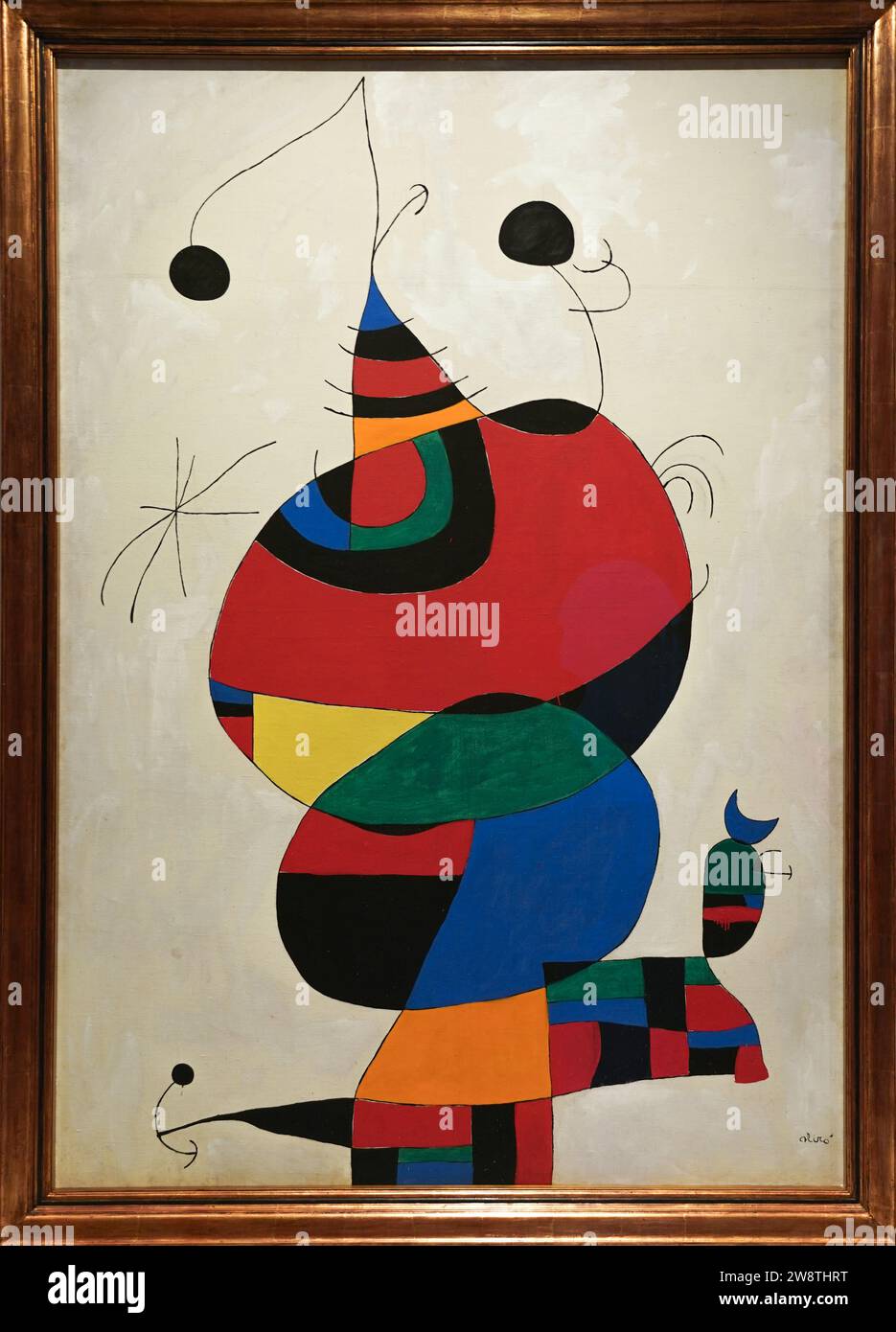 Joan Miro, painting - Pablo Picasso Museum in Barcelona, Spain Stock Photo
