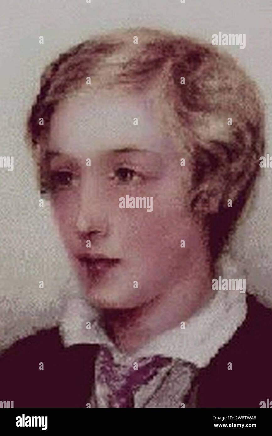 Young Gerard Manley Hopkins. Stock Photo