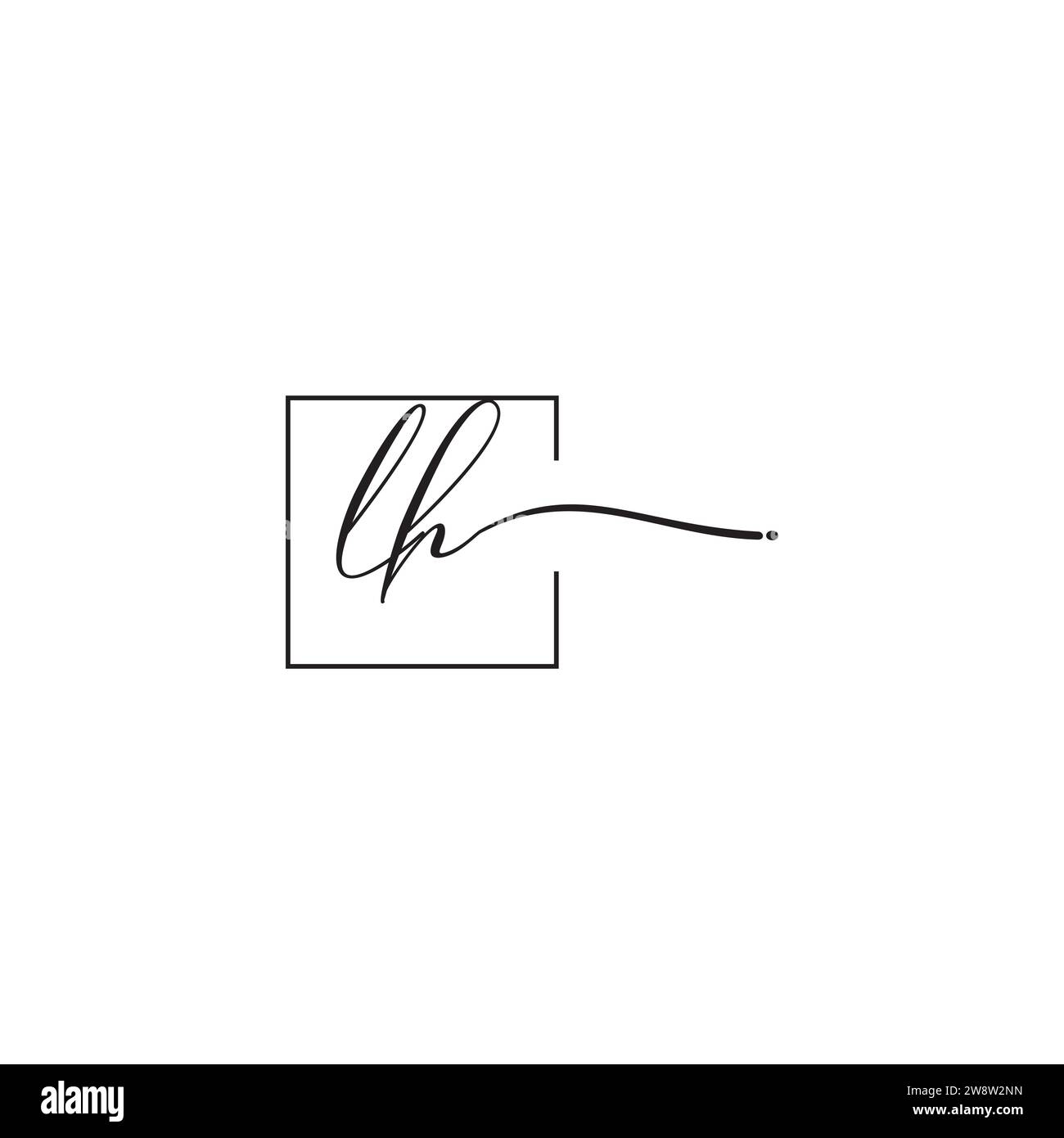 LH siganture logo concept in high quality professional design that will print well across any print media Stock Vector