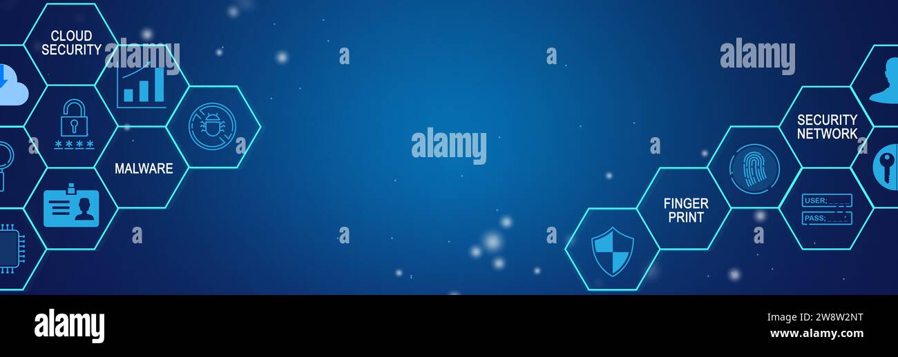 Flat icon symbol of technology on gradient blue background color. Concept and idea for technology, innovation and security network. Stock Photo